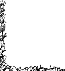 Corner frame doodle hand drawing element