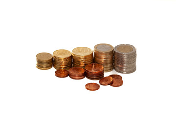 Pila de monedas de Euros 