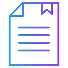 Obraz premium Legal Document line gradient icon