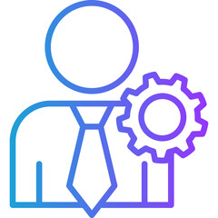 Administration line gradient icon