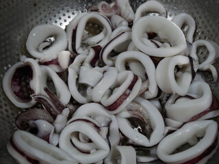 Raw squids