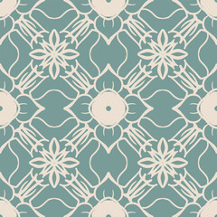 Floral seamless pattern with style ornament. Modern stylish texture. Repeating vector background. Neutral flower decor element wallpaper. Template for fabric and textile, wallpaper, packaging