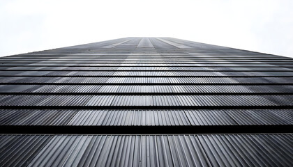architectural, high-rise building, minimalist, geometric, converging lines, vanishing point