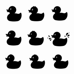 Rubber duck silhouettes for fun bath time