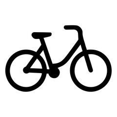 Fototapeta premium Classic Bicycle Icon Simple Black and White Vector Illustration