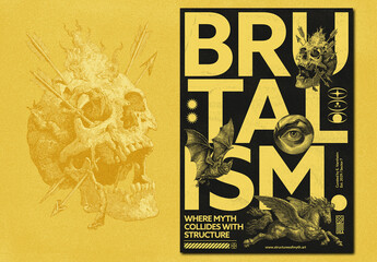 Surreal Brutalist Poster Layout