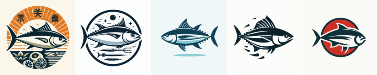 vector silhouette of tuna
