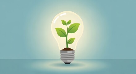 light bulb with plant inside