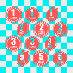 warranty label stamp set