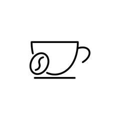Vector line icon related to coffee cup. Perfect Line. Editable Stroke.