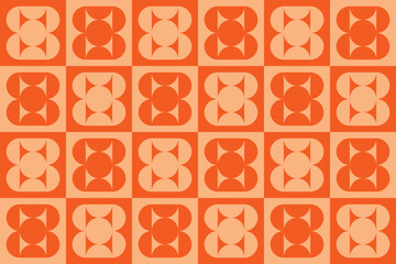 Circle Shapes and Designs Orange Colors Geometric Pattern Abstract Background Geometric Background