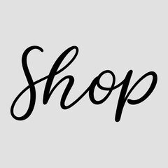 Fototapeta premium shop black and white letters design art