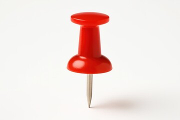 Bright red thumbtack with professional quality for office organization and presentations