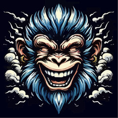 Obraz premium alternative digital art of a smiling monkey 14