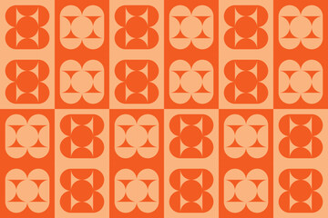 Circle Shapes and Designs Orange Colors Geometric Pattern Abstract Background Geometric Background