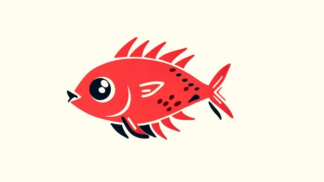 Cute cartoon fish illustration