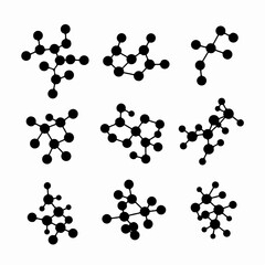 Molecule structures connecting science atoms chemistry