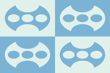 Fototapeta premium Circle Shapes and Designs Blue Colors Geometric Pattern Abstract Background Geometric Background