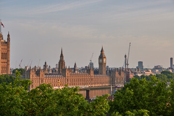 Obraz premium London Icons – Westminster Skyline In The Morning