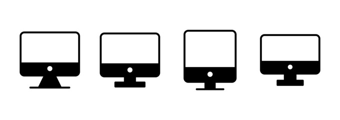 Computer icon vector. computer monitor sign and symbol