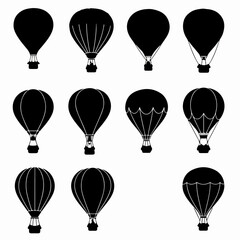 Naklejka premium Hot air balloons transportation flying adventure