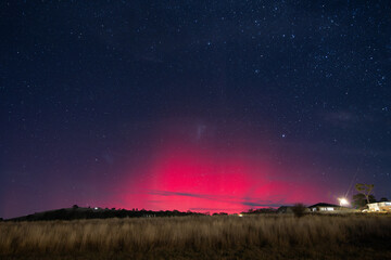 Aurora Australis display lights up the Winter night sky