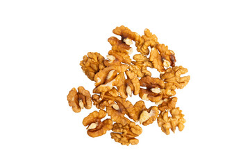 Many walnut halves – PNG, top view, isolated on transparent background