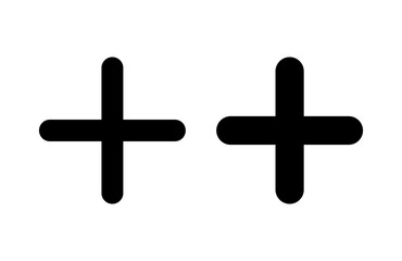 Plus Icon vector illustration. Add plus sign and symbol