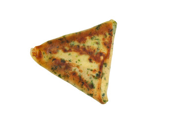 Triangular herb crepe – PNG, top view, isolated on transparent background