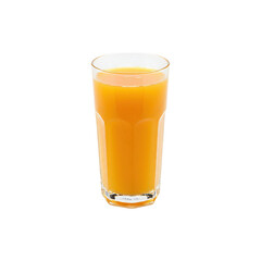 Fresh Glass of Orange Juice with a Shot Glass Beside It