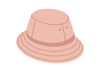Bucket Hat. Summer Head Fashion accessory cap with narrow brim clothing technical illustration. Vector headgear for Men, women, unisex style, flat template CAD mockup sketch outline isolated