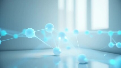 Connecting Spheres with Glowing Lines - Abstract Network Concept - Powered by Adobe