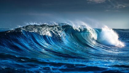 Fototapeta premium impuls und wellen blau