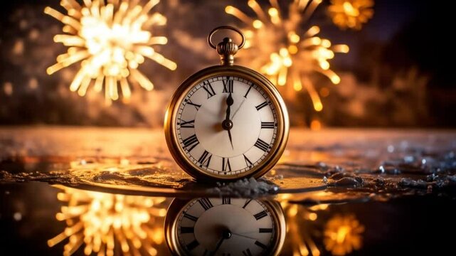 Golden hour countdown: Watch glimmers of hope explode in festive fireworks