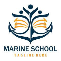 education logo, school, academy, university, college and public foundation