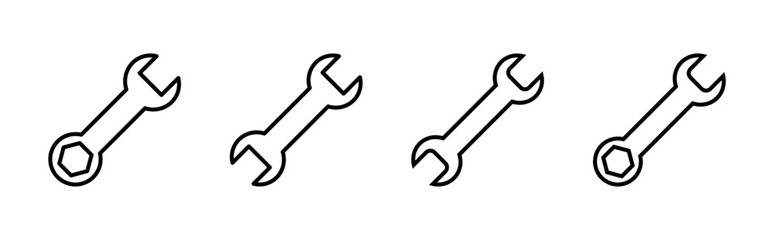Wrench icon set. repair icon vector. tools icon vector