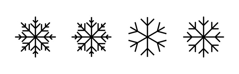 Snow icon set. snowflake icon vector