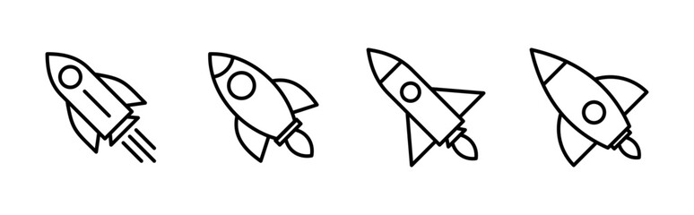 Rocket icon set. Startup icon vector.