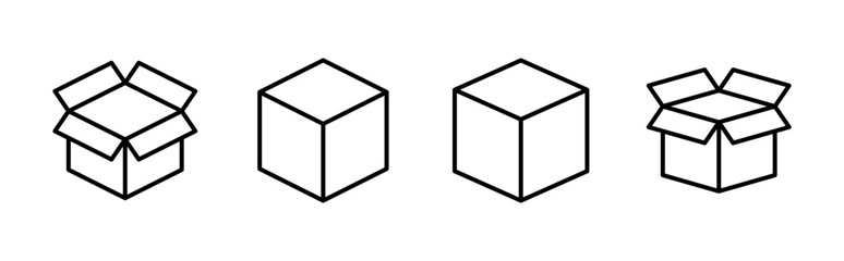 Box icon set. box vector icon, package, parcel