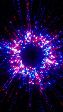 Radiating Red and Blue Light Space Burst Animation

