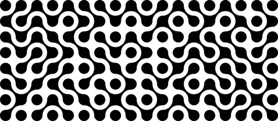 Vector pattern of connected dots, metaball, isolated on transparent background. Abstract geometric figures, modern  design.