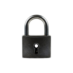 Naklejka premium Black metal padlock in a locked position