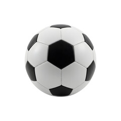 Fototapeta premium Classic black and white football soccer ball isolated on white background for sports and recreation