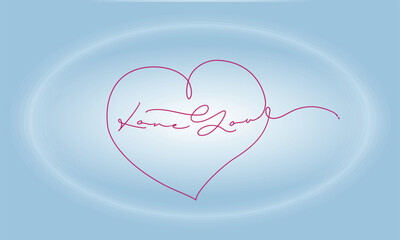 Love you slogan art Tees, heart line draw,  Heart line logo icon, love, hearth, icon, hand, vector continuous, wedding lineart, health outline, I Love You Graphic with  Heart.eps8