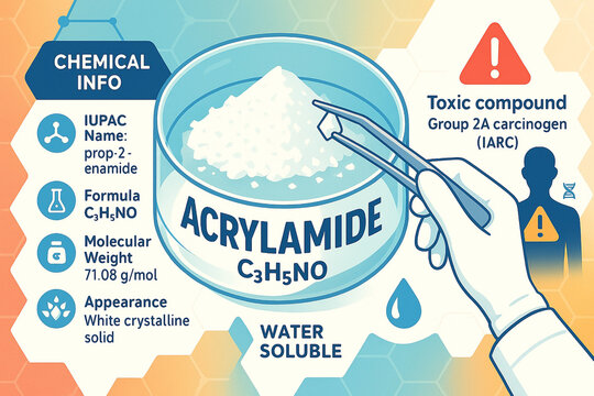Toxicological Profile of Acrylamide (C₃H₅NO) Chemical and Physical Properties of the Group 2A Carcinogen Prop-2-enamide as a Process Contaminant