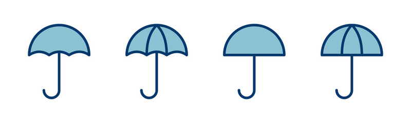 umbrella icon vector isolated on white background. Umbrella vector icon