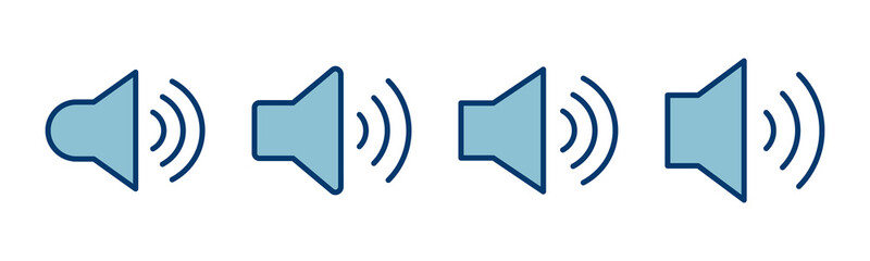 Speaker icon vector isolated on white background. Volume icon. Loudspeaker icon vector. Audio. Sound