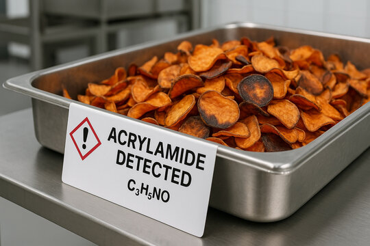 Food Toxicology Analysis of Acrylamide Risk in Sweet Potato Chips following Contaminant Detection in a Non-Conforming Batch from a Deviant Frying Process and a Hazard Identifier