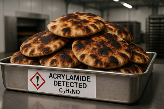 Food Toxicology Investigation of Acrylamide Risk in a Batch of Baked Flatbread showing Thermal Degradation and Non-Conformance from a Deviant Baking Process with a Hazard Identifier