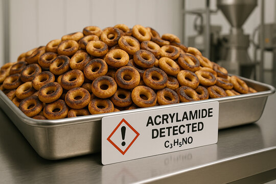 Food Toxicology Investigation of Acrylamide Risk in Corn Cereal Rings with a Non-Conforming Batch showing Thermal Degradation from a Deviant Toasting Process and a Hazard Identifier